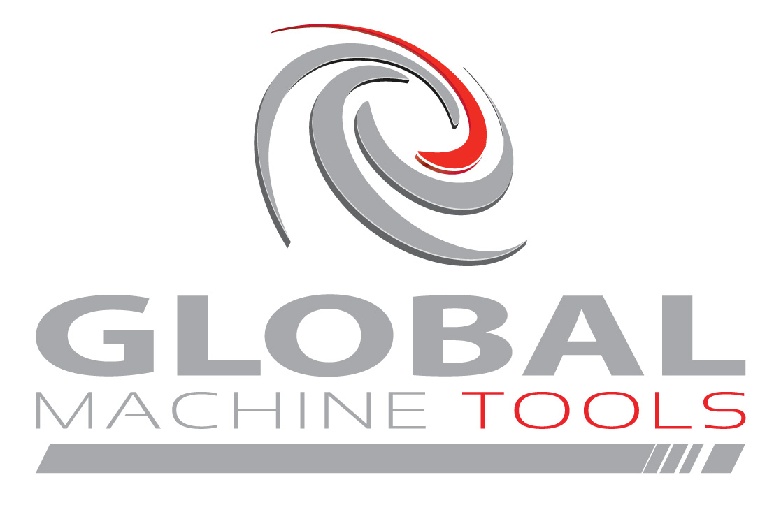 Global Machine Tools Logo New silver red 